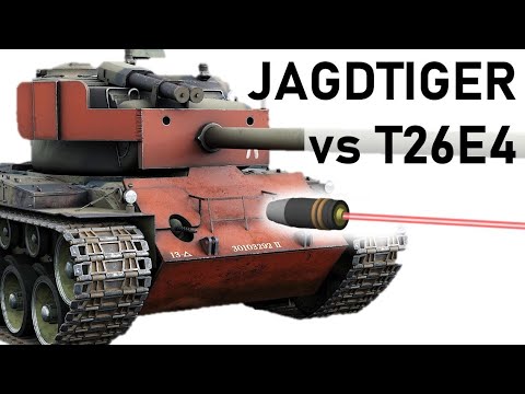 JAGDTIGER vs SUPER PERSHING | 12.8cm Pzgr. 43 Spaced Armour Piercing Simulation