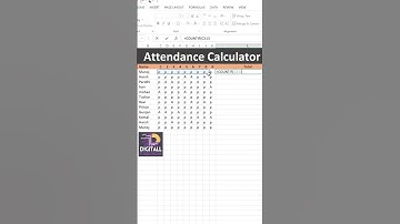 Advance Excel Video - advance Attendance Sheet for interview [hindi] || advance excel.
