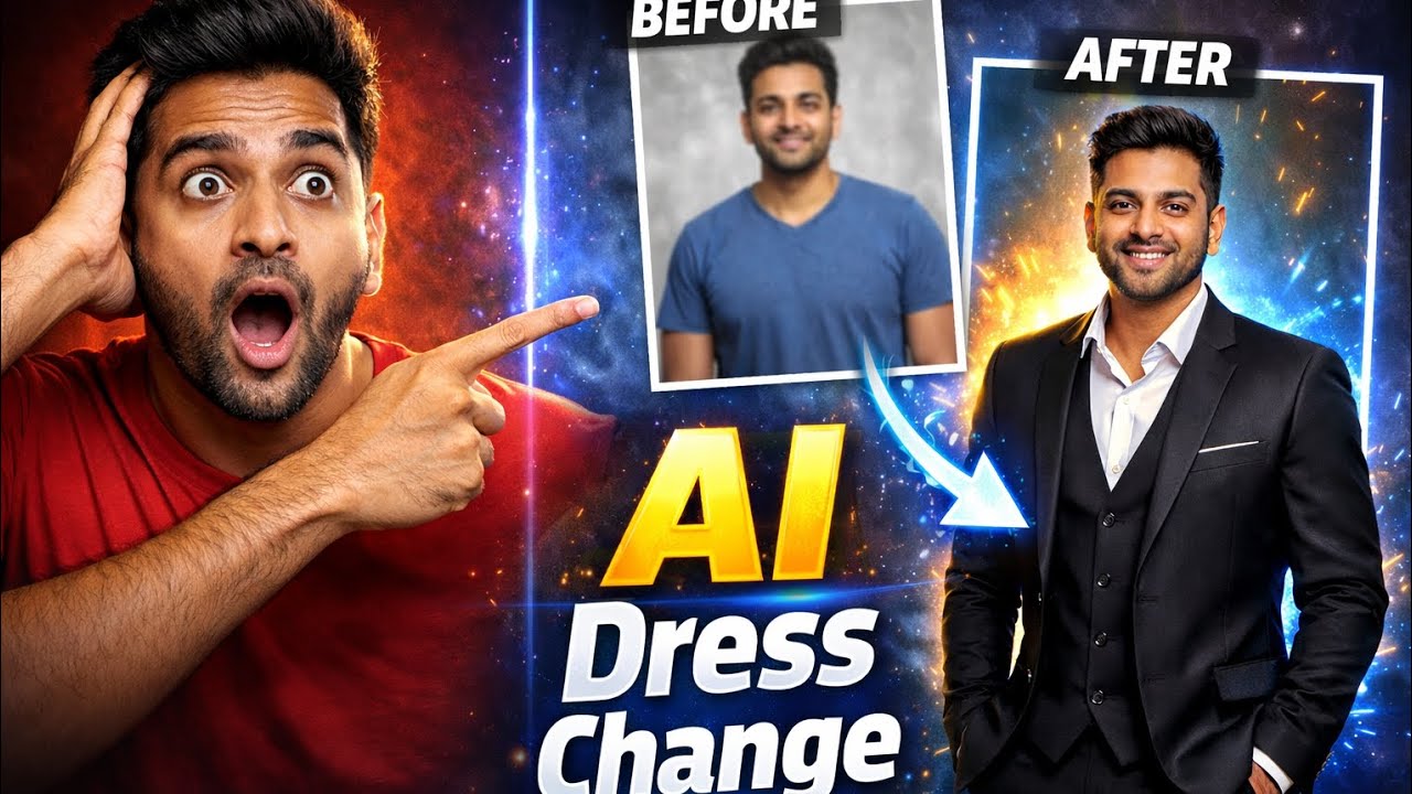 AI Dress Change in Photo | Mobile Editing Tutorial DR.SK1208 TECH VLOG 