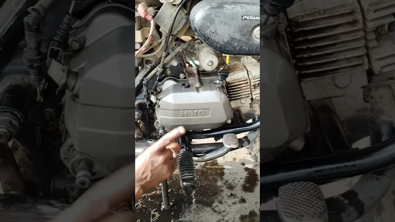how splendor plus bs6 & bs4 kick seal change! bike kick oil leaked problem 