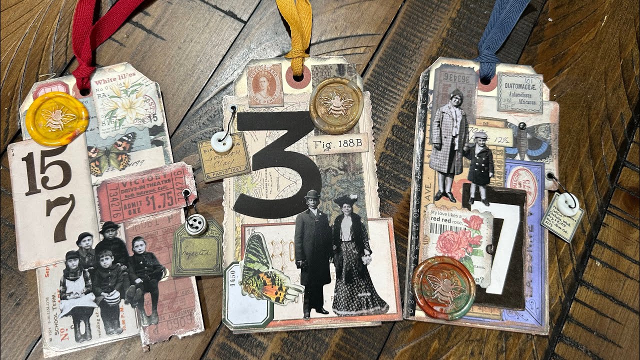 Craft With Me - Altered Repair Tag - Junk Journal Cluster Tags - Tim ...