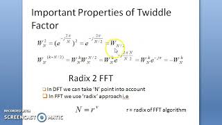 Few Important Properties of Twiddle Factors in terms of DIT FFT