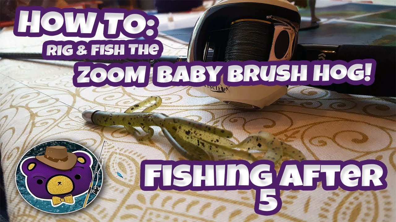 How To Rig + How To Fish a Texas Rigged Baby Brush Hog - Beginner