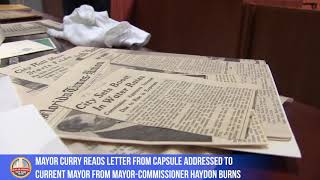 Mayor and Council President Open Time Capsule After Six Decades