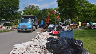 Progress of debris pickup in League City
