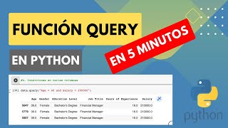 Pandas Query Function (Python) in 5 Minutes