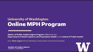 UW Online MPH Program Information Session (July 2026)
