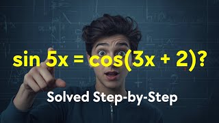 This Trig Equation Confuses Students 😱 sin5x = cos(3x + 2). @mathsmasti 