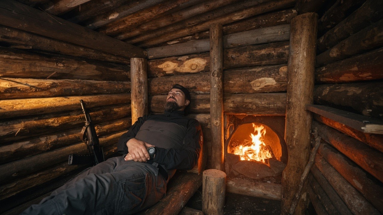 24 Hours Alone in the Wild Forest Among Bears — Surviving in My Hidden ...
