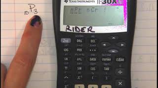 Permutations/Combinations TI 30 and TI 84