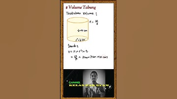 cara menentukan volume tabung yang diketahui jari jari tinggi dan nilai phi #shorts