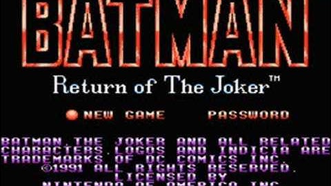 Batman - Return Of The Joker - Intro (Nintendo)