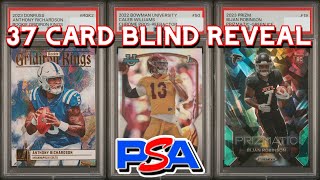 37 CARD PSA BLIND REVEAL! FULL OF NFL PROSPECTS AND MUCH MORE…