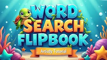 Word Search Flipbook (with answers) - Artistly Tutorial