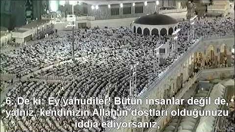 Cuma Suresi kabe imamı Sudais Türkçe Altyazılı Mealli