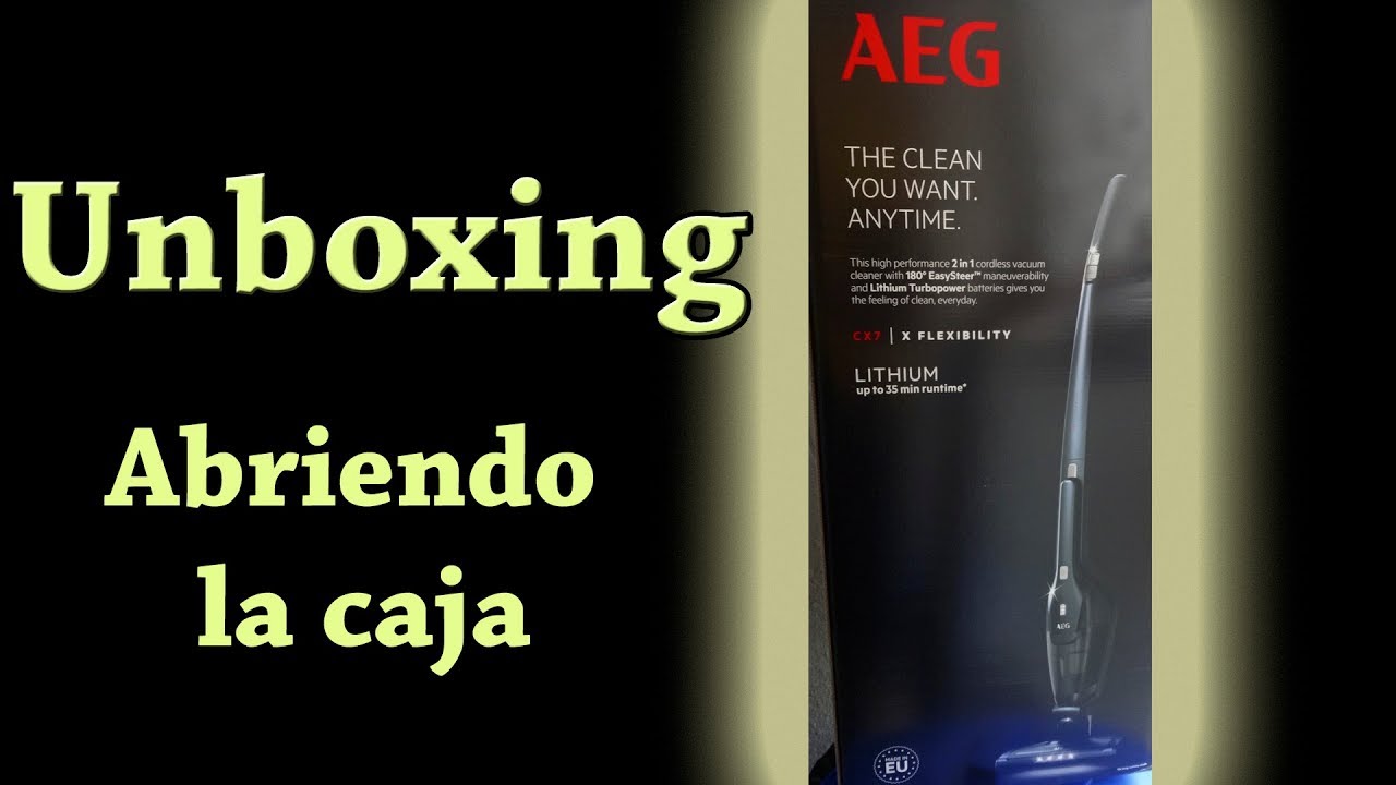 Aspiradora vertical aeg cx7 flexibility. Unboxing, abriendo la caja -  YouTube