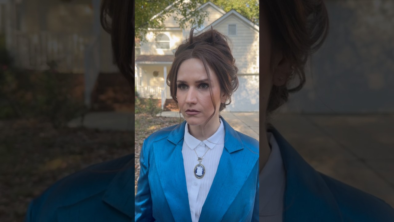 our new agatha all along cosplay is finished! please tell our dog bilbo he did great in the scene 😹