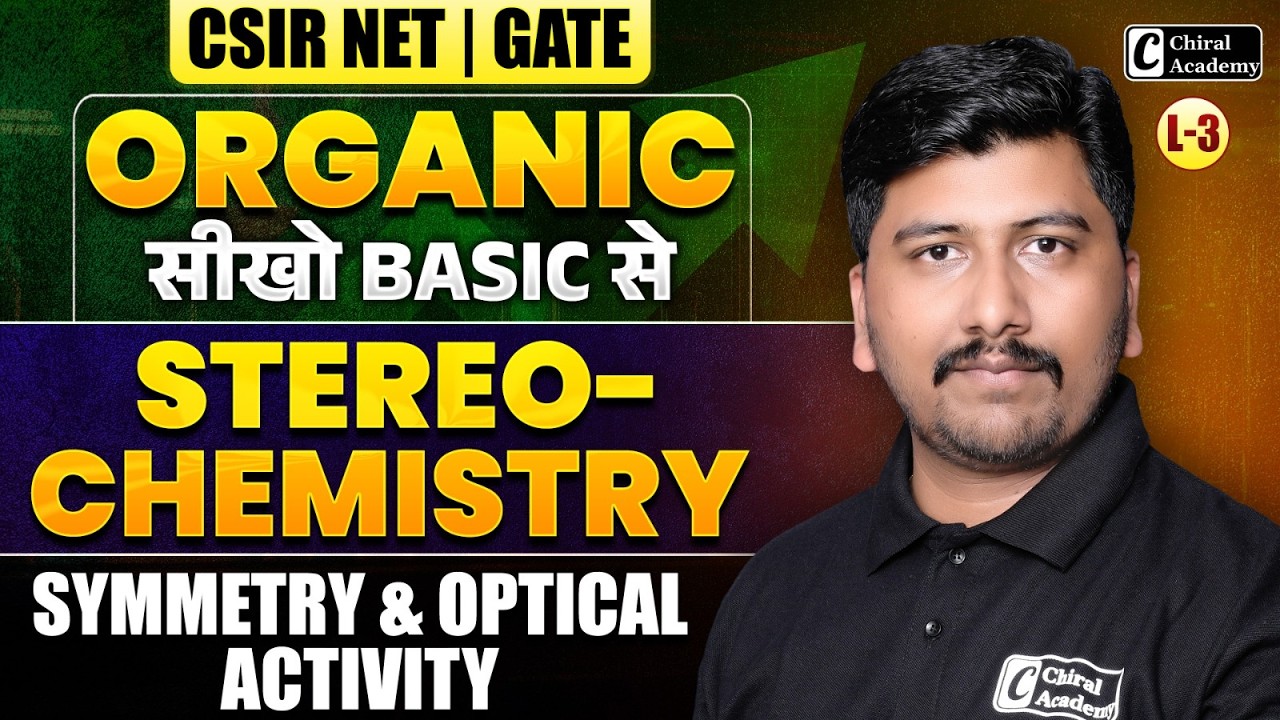 CSIR NET & GATE | Stereochemistry | Symmetry and Optical Activity - Organic Chemistry From Basic