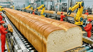 Inside a Modern Giant Bread Factory Recipe Premium Sandwich Bread Production Process (Full Process)