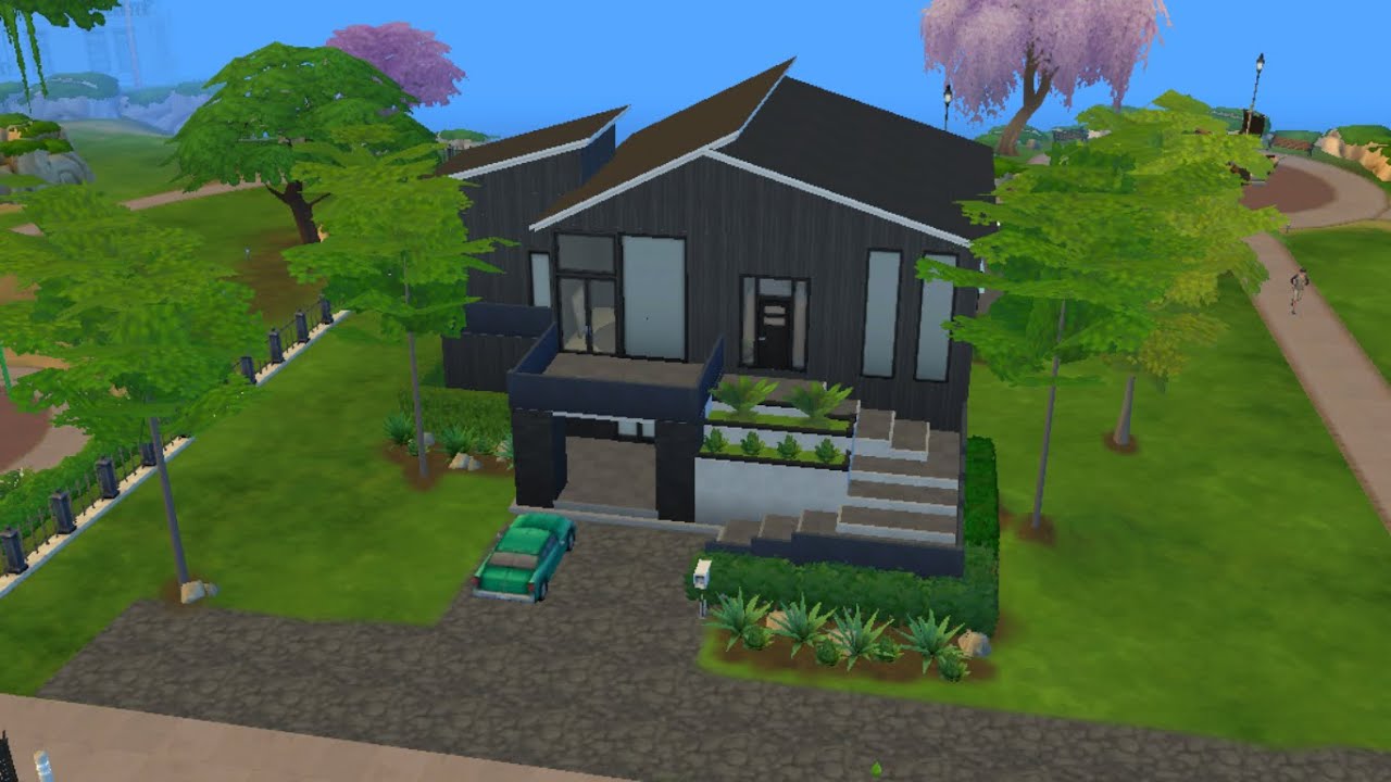 BASE GAME MODERN HOUSE |NO CC| The Sims 4 Speed Build