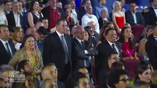 نجوم مصر يقفون دقيقة حداد على روح الراحل "جميل راتب" | #GFF18