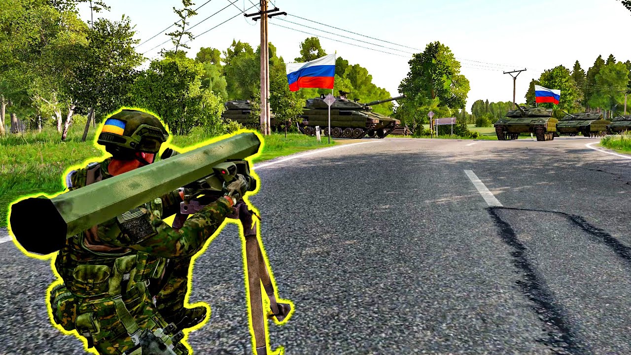 Ukrainian AntiTank launcher "Javelin" Destroys latest Russian Tank T