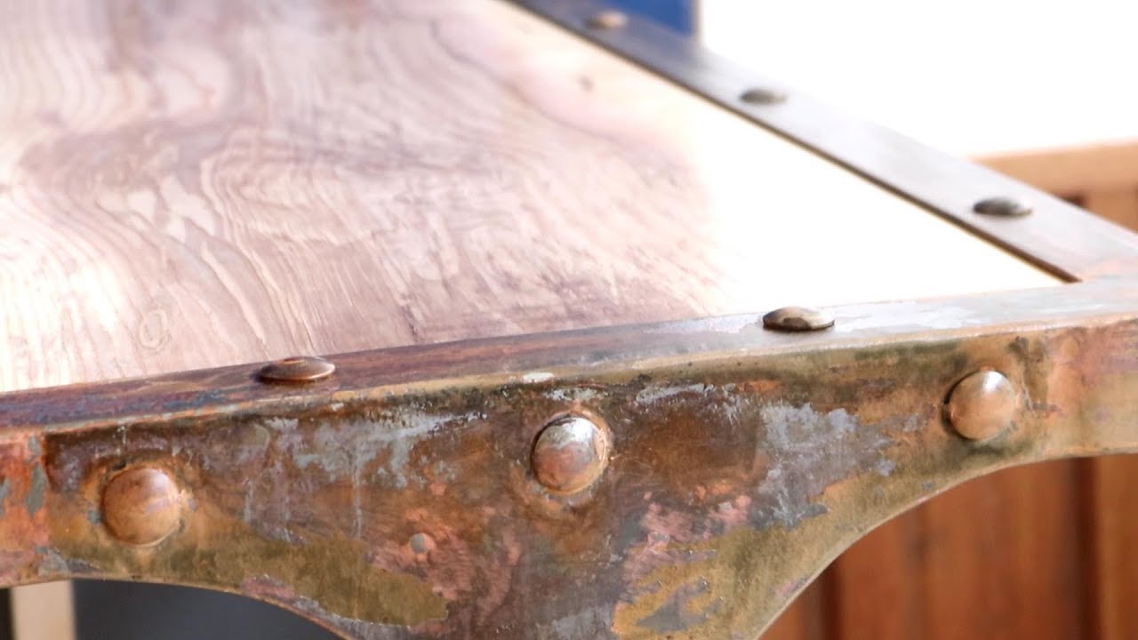 INDUSTRIAL STYLE METAL & WOOD TABLE