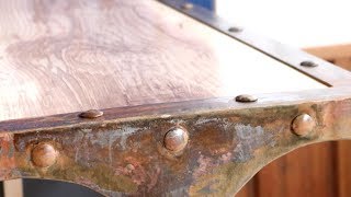 INDUSTRIAL STYLE METAL & WOOD TABLE