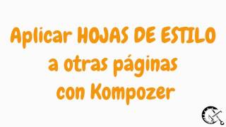 Aplicar hojas de estilo a otras páginas con kompozer