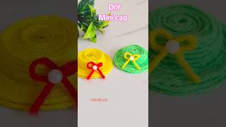 DIY cap Hair pin making |How to make crochet Mini cap for doll#new #diy #craft #ytshorts #viral