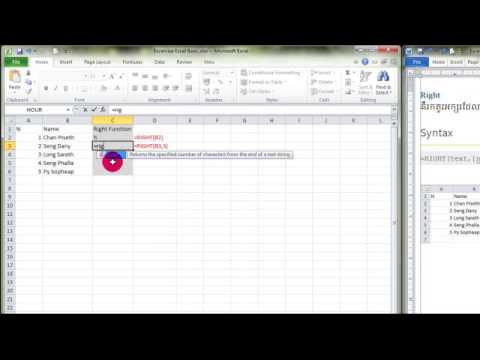 Lesson24 - Understand  Function RIGHT in excel - 8N3 Technology