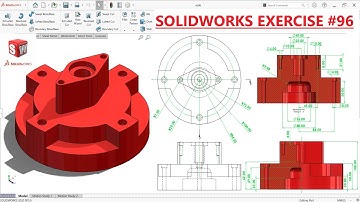 SolidWorks drawing exercise 96 | Solidworks Tutorial