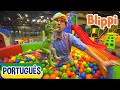 Blippi Português - Blippi Visita um Parque Coberto (Kinderland) | Aprender Cores Vídeos Educativos