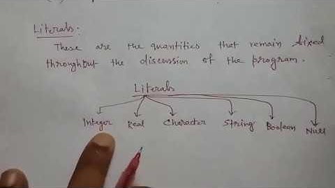 Class 9 | Literals or Constants | Chapter 4 | Lesson 1