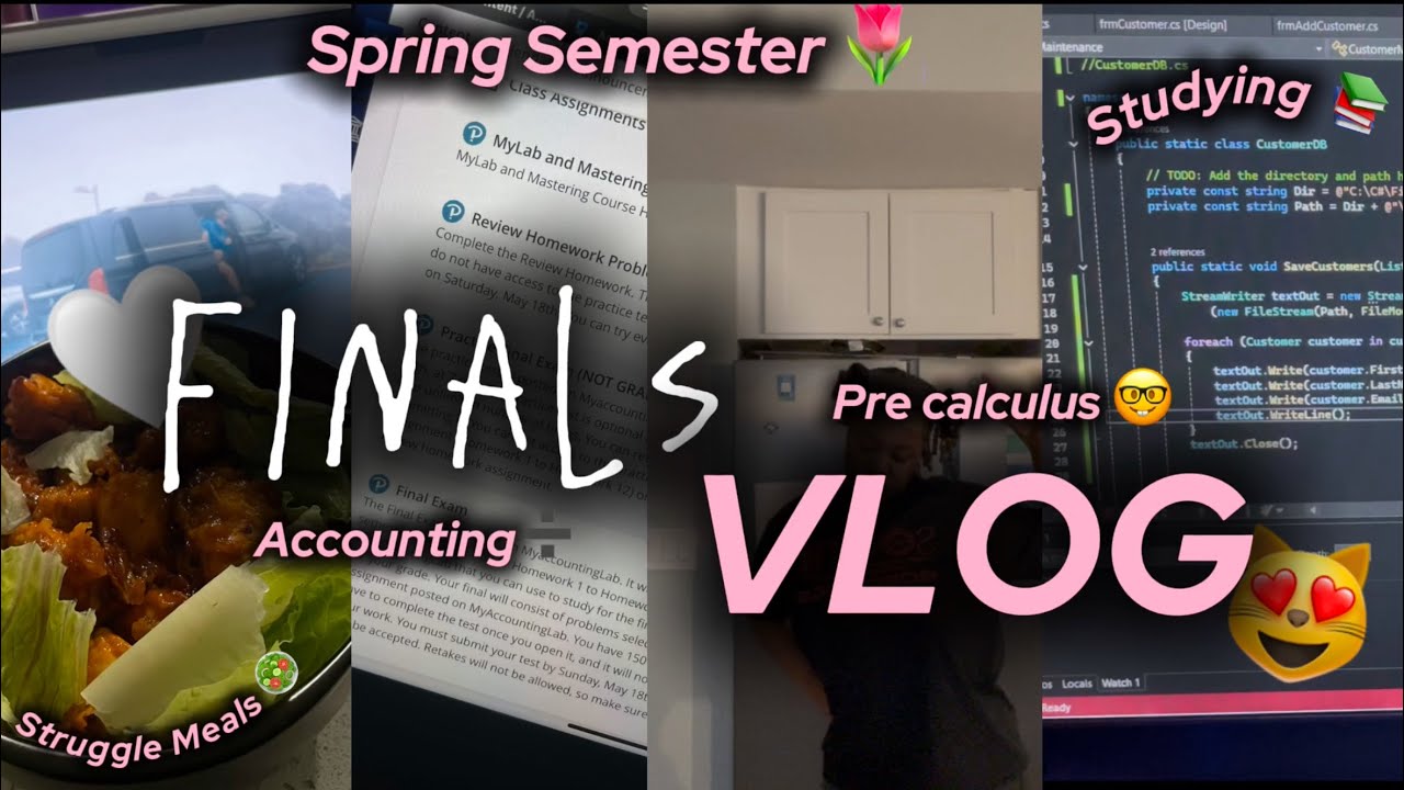 VLOG 04 | Finals Week📚, Struggle Meals🥗