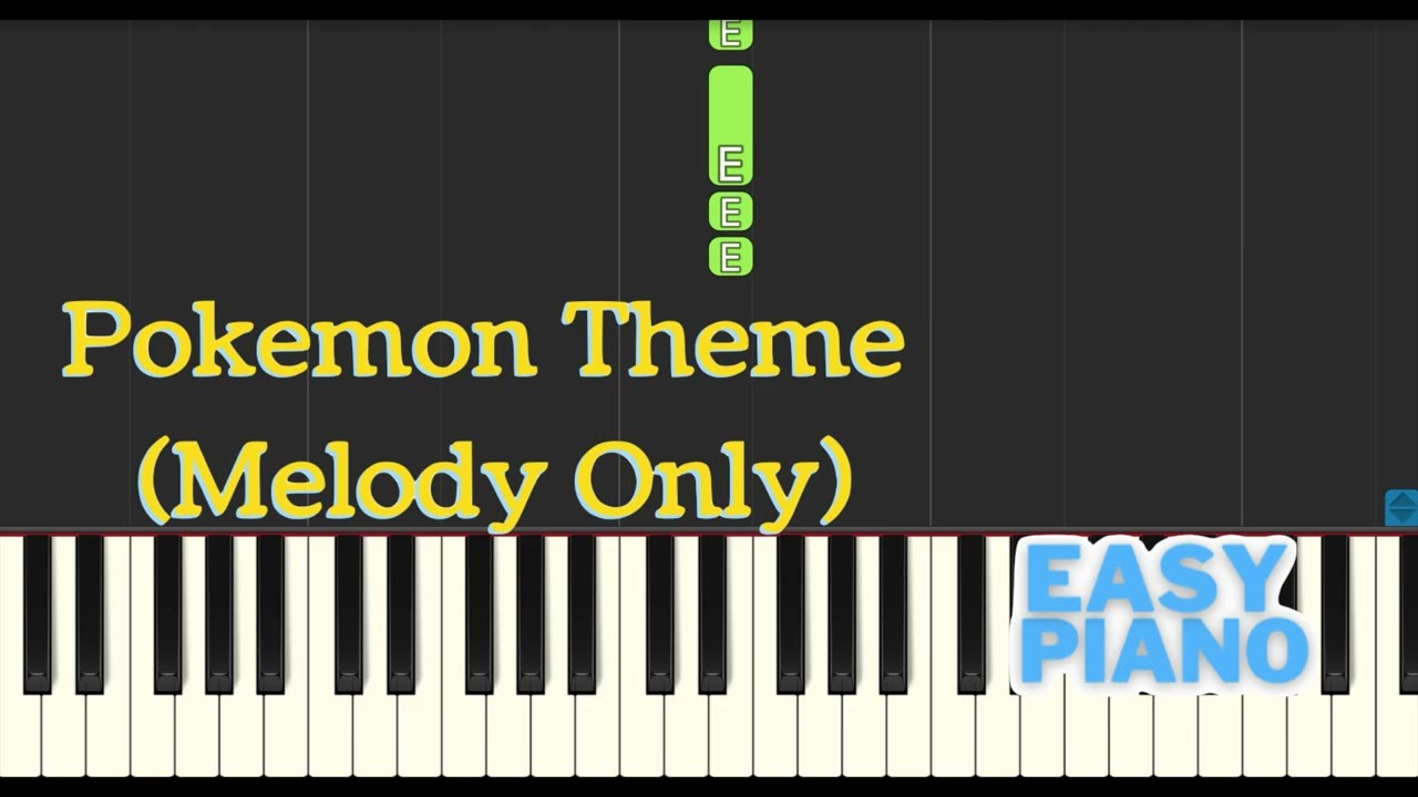 Pokemon Theme Slow Easy Piano Tutorial