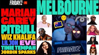 FRIDAYZ LIVE in MELBOURNE 2025 + JORDIN SPARKS, TINIE TEMPAH, LIL JON, EVE, WIZ KHALIFA & MORE 🇦🇺