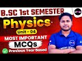 B.Sc 1st Semester Physics|1st Semester Physics Unit-4th Important MCQ Or Objective Question for Exam