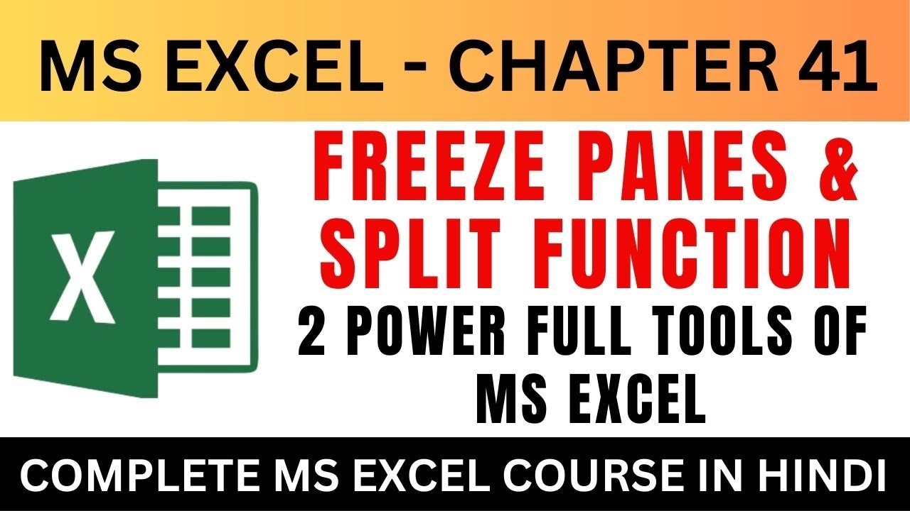 How To Use Freeze Panes & Split Window l Excel Tips And Tricks | Excel ...