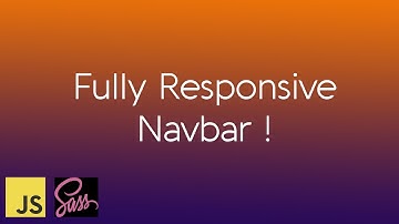 Navbar Fully Responsive Tutorial (Portfolio Website Series)