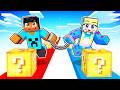 Algemado às MINHAS FÃS MALUCAS na Corrida de Lucky Block no Minecraft…