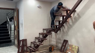 How to make duplex house stairs,single pipe duplex stairs,duplex staircase,duplex jeena,duplex sidi