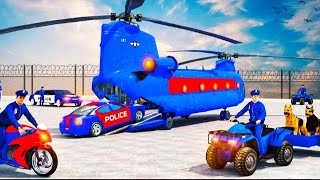 العاب طائرات الهليكوبتر نقل سيارات الشرطة إلى المنطقة المحددة ..criyzi car screenshot 4
