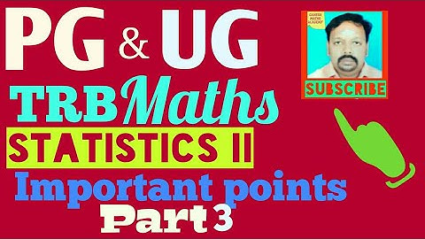 Pgtrb maths class--Statistics II (Poisson distribution)