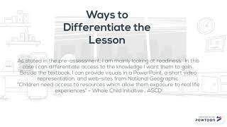 Differentiated Instruction Week 3 Reflection
