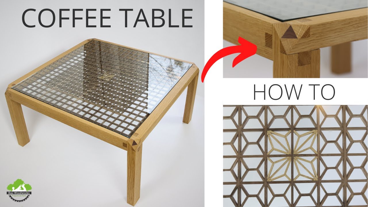 Modern Coffee Table build with Kumiko and crazy joinery || Woodworking How-To Kumiko