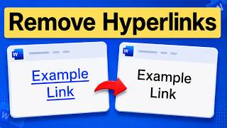 How to Remove Hyperlinks in Ms Word | 3 Easy Ways
