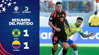Thumbnail for ¡#COLOMBIA EMPATÓ con #BRASIL y clasificó LÍDER DE GRUPO! | Brasil 1 – 1 Colombia | Resumen