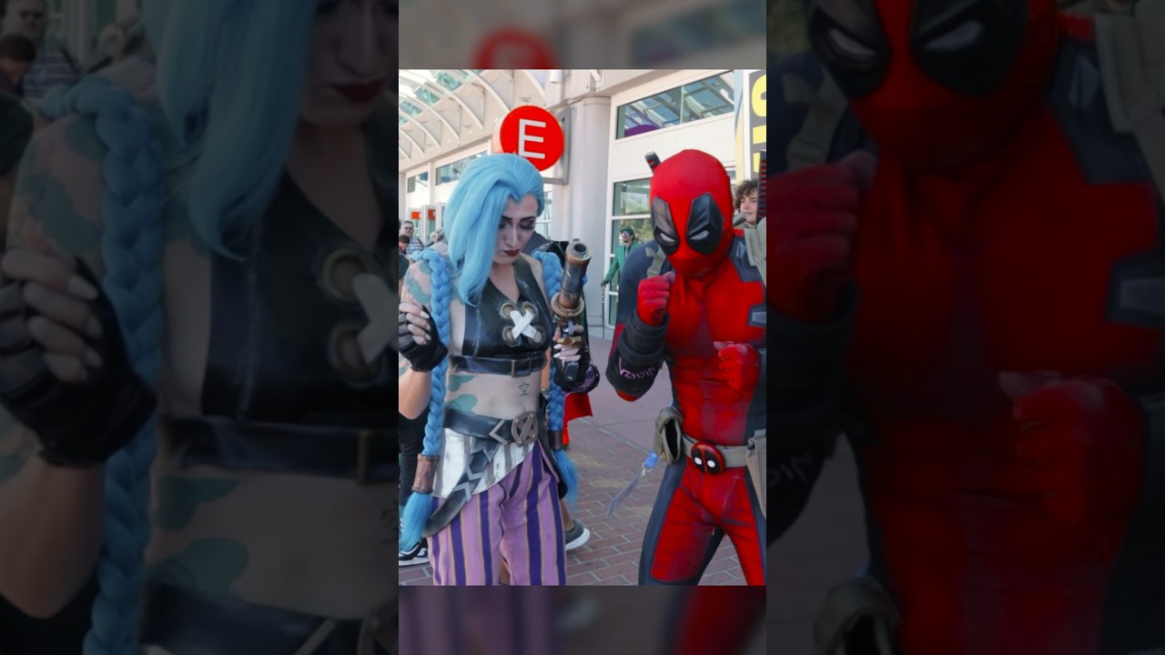 Soda Pop time with cosplayers! 🥤 #deadpool #comiccon #cosplay