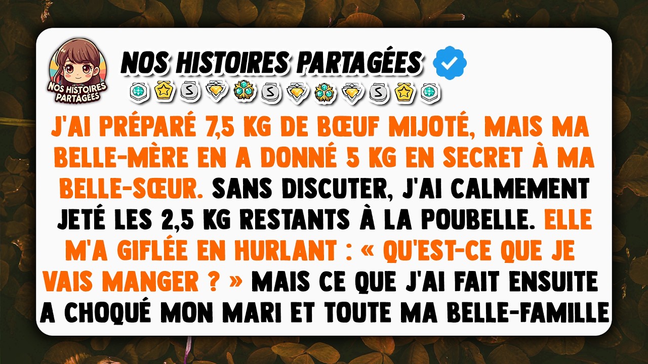 Ce soir-là, je préparais un bœuf braisé qui avait mijoté des heures, et ma belle-mère a embarqué onze livres sans même me demander. Quand j’ai jeté les cinq restantes à la poubelle, elle a levé la...